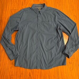 Mountain Hardwear Men's Casual Button Down Shirt - Dark Gray